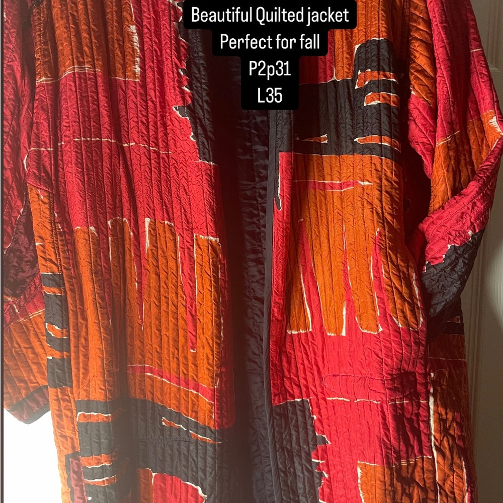 Beautiful Quilted Jacket - Red and Black